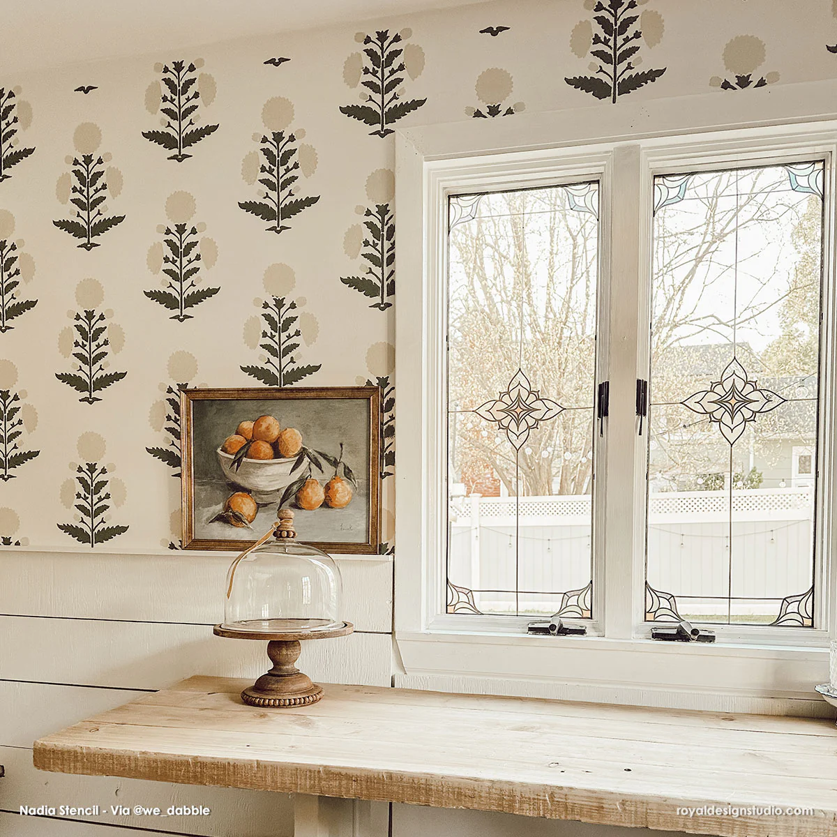 Nadia Block Print Wall Stencil